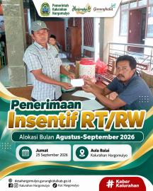 PENERIMAAN INSENTIF RT/RW ALOKASI BULAN AGUSTUS-SEPTEMBER 2026